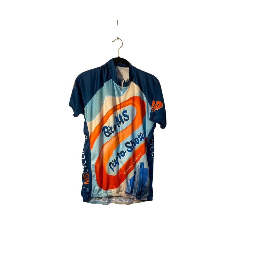 Bike MS city to shore, unisex peak cycling jersey XL